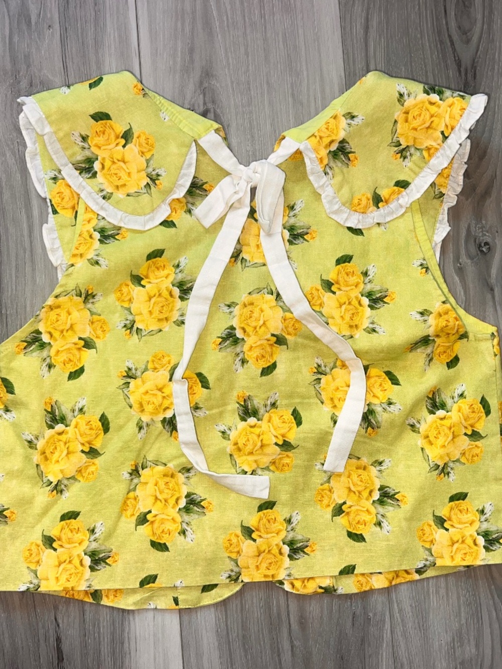 Rachel Antonoff Georgia Top in Yellow Blooms in Small - Picture 6 of 7